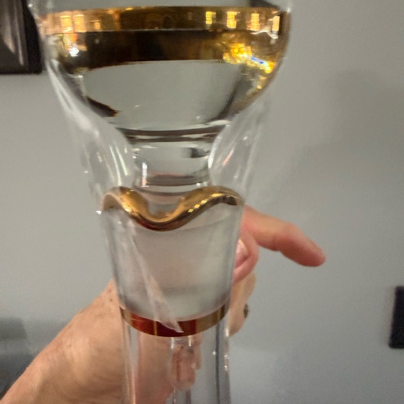 Vintage Hand-Painted Glass cranberry Decanter with Grape Design - Picture 12 of 14